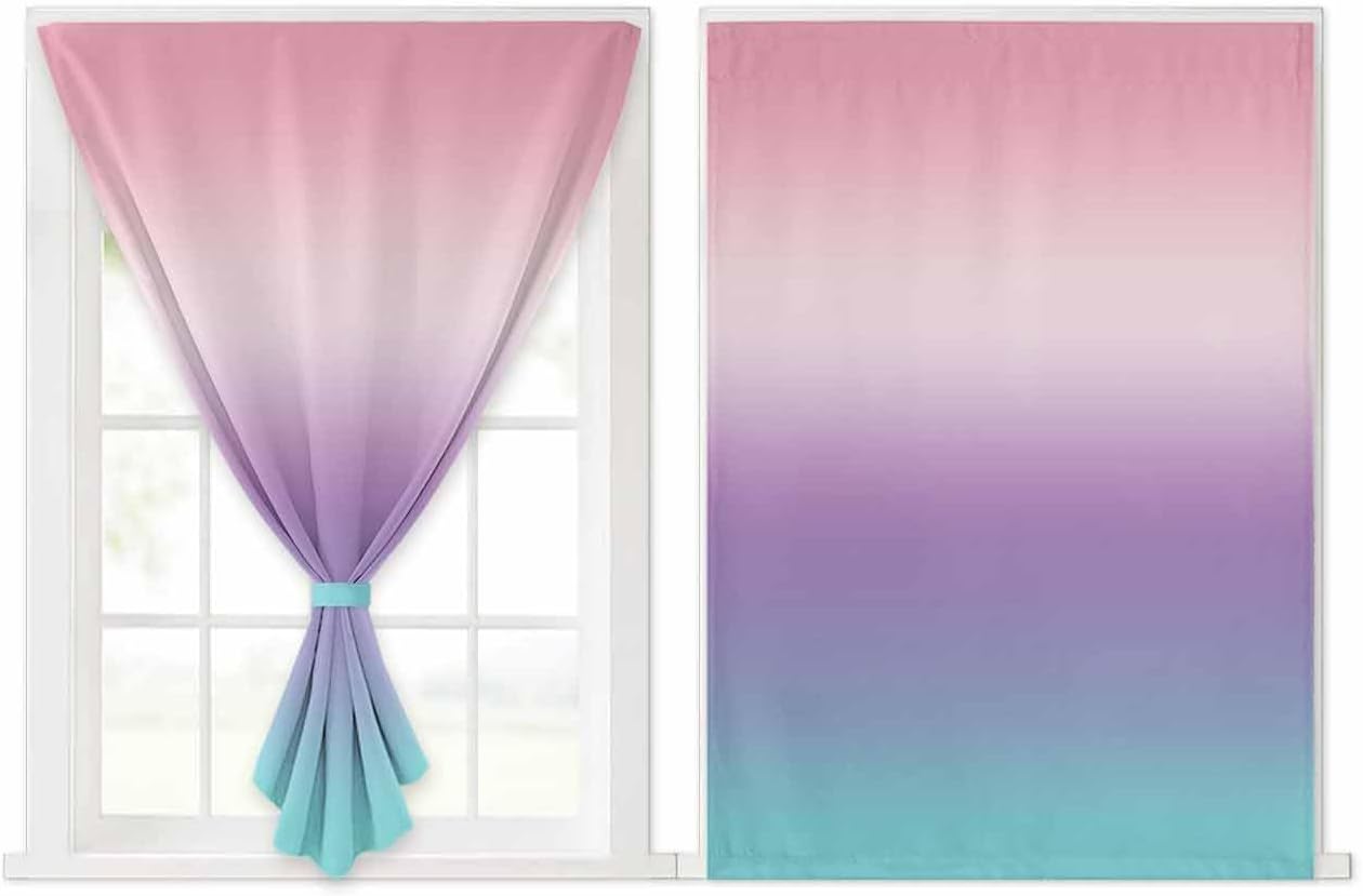 Yomandocix Rainbow Self Adhesive Curtains for Windows