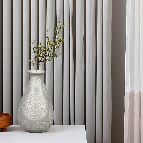 Youngs Inc Ceramic Flower Vase Bee Happy White