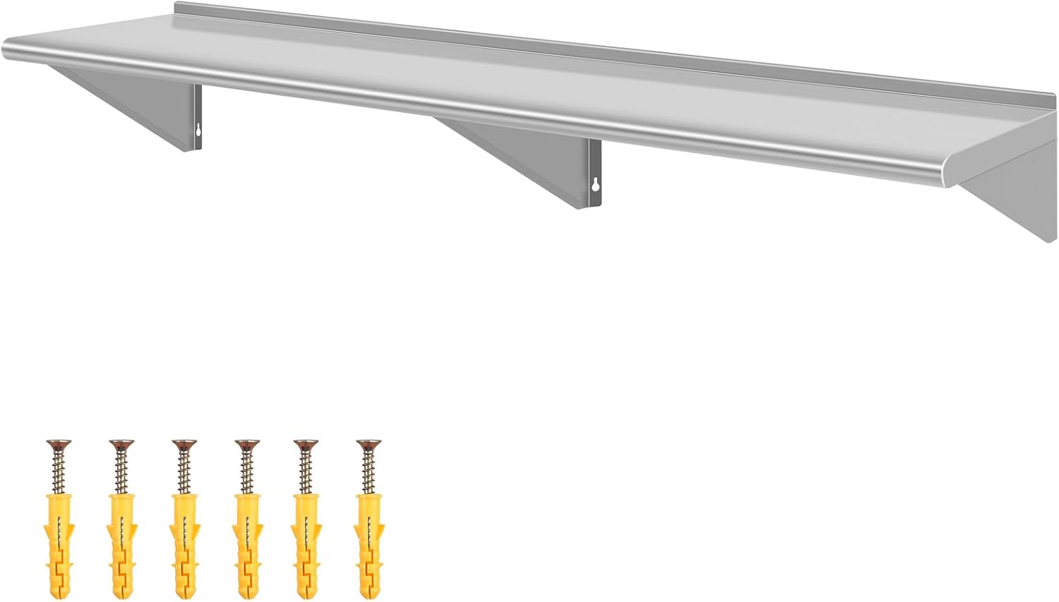 Stainless Steel Wall Shelf 12x60 Heavy Duty Floating Mount