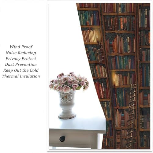 Yearn Jear Bookshelf Curtains 42x45 Inch Decor Panel Set