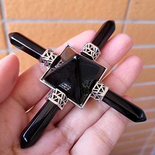Loveliome Black Agate Pyramid Energy Generator