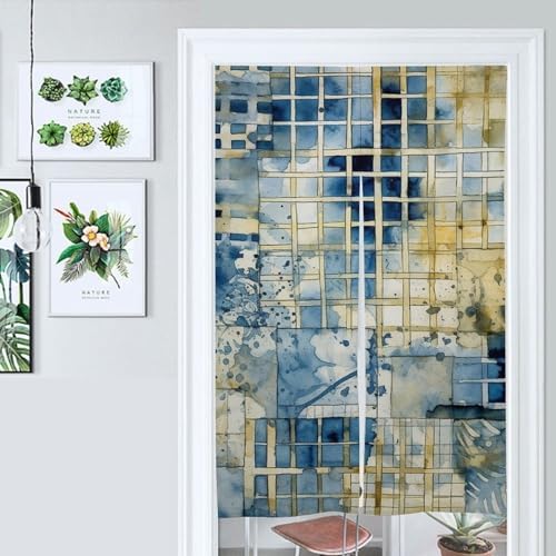 Japanese Noren Square Blue Door Curtain 34x57 Inch