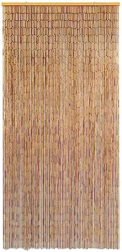 Door Curtain with Wooden Bar for Privacy and Protection