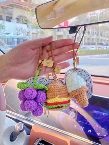 Cute Crochet Car Hanging Ornament for Decor
