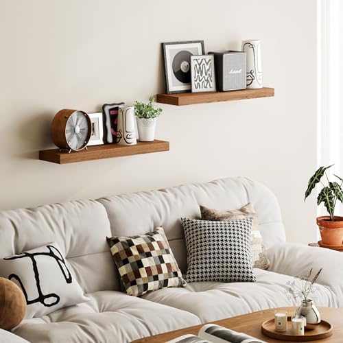 BAMEOS 24x6 Wall Shelf Set with 2 Shelves