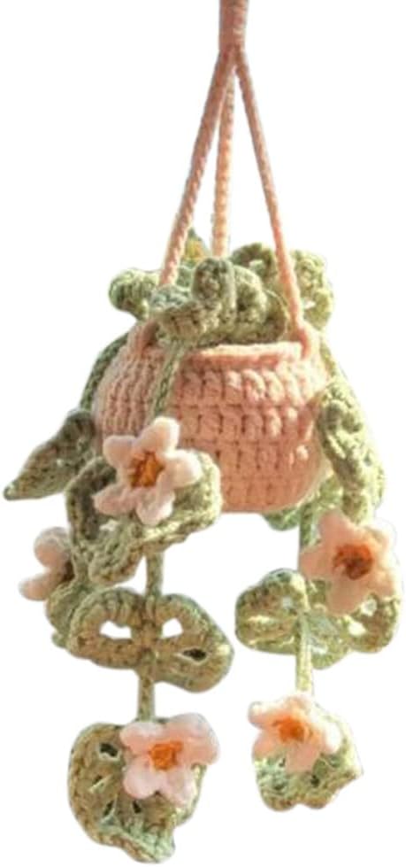 Eforcase Car Mirror Hanging Boho Flower Plant Ornament