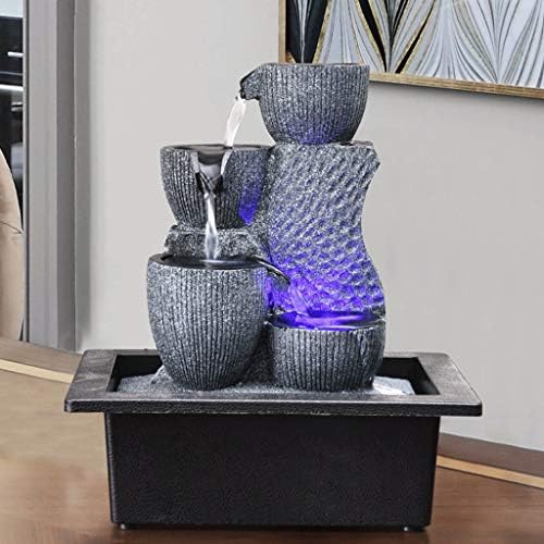 Simple Geometric Indoor Fountain for Bedroom Living Room Home Office