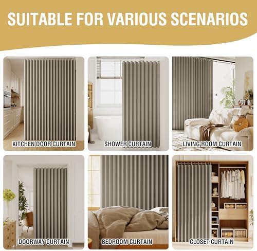 HVERSAILTEX Blackout Linen Curtain 1 Panel Heather Taupe