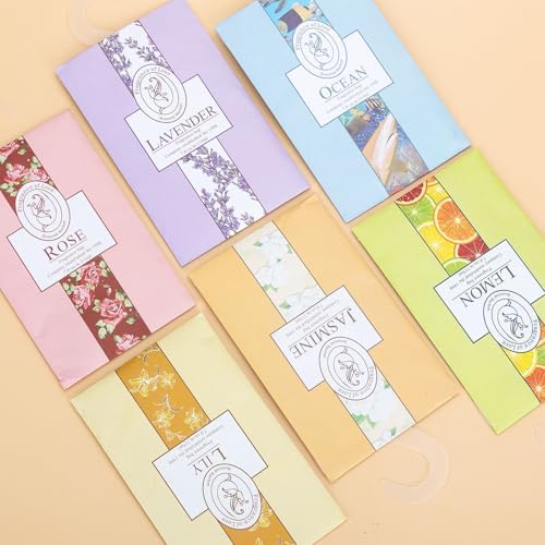 Wardrobe Fresheners with 6 Natural Scents and Hanging Hooks