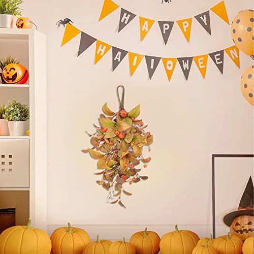 197 Inch Fall Harvest Teardrop Swag Wreath