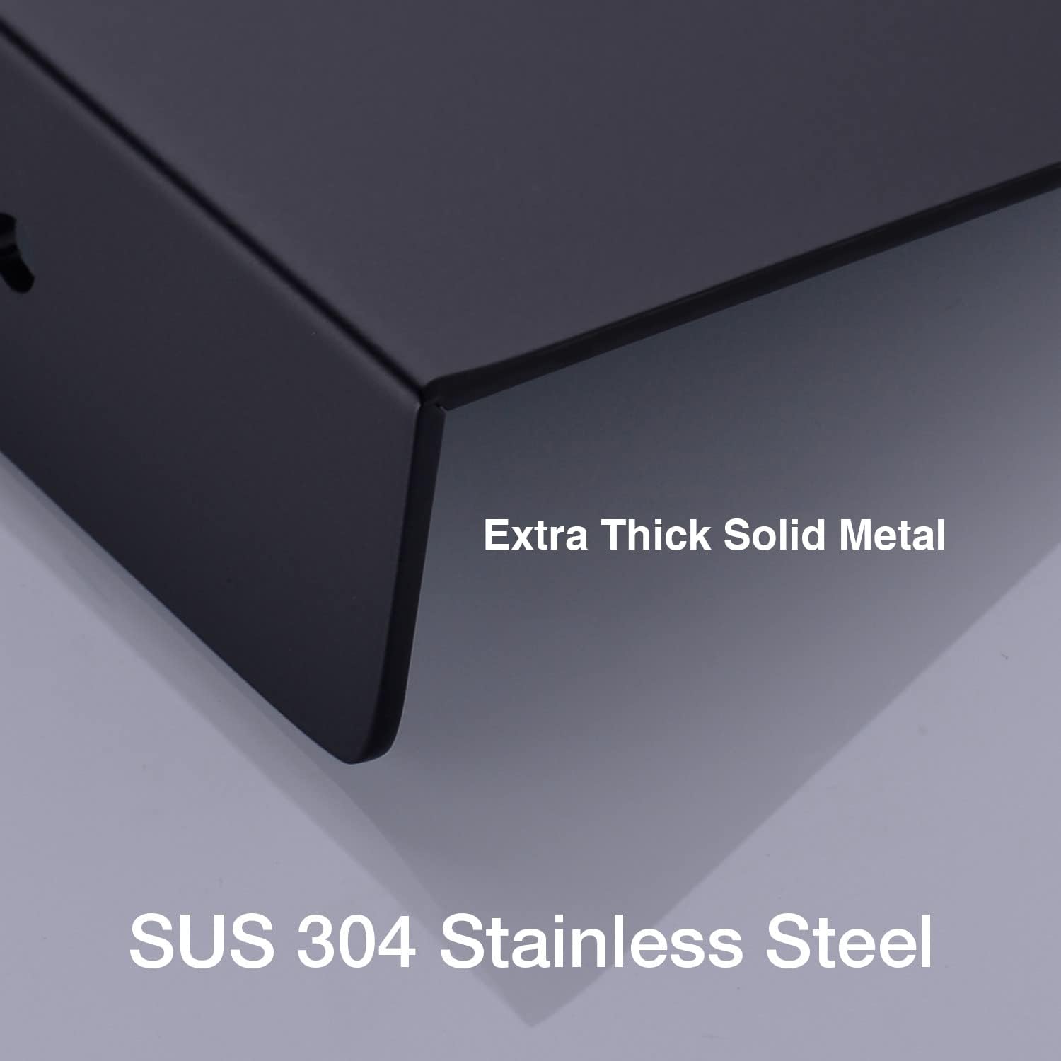 TRUSTMI Wall Mounted Floating Shelf Heavy Duty Matte Black