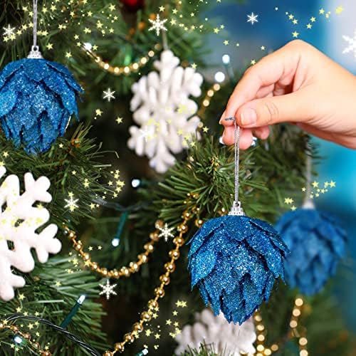 Jetec 8-Piece Glitter Christmas Tree Ornaments