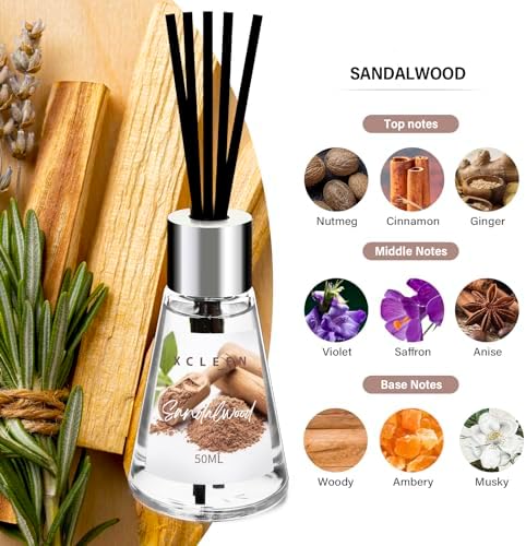 Xcleen 3 Pack Reed Diffuser Set - Citrus Escape Sandalwood