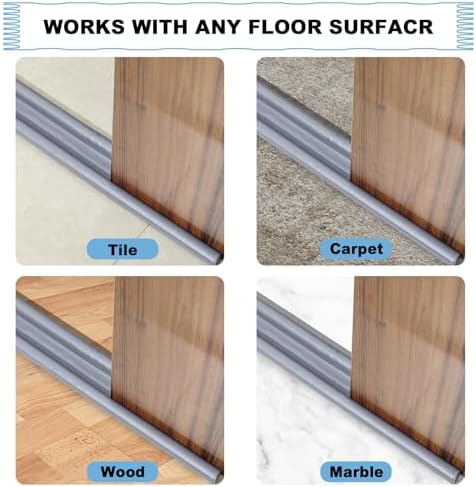 Double Door Draft Stopper 37 Inch Soundproof Windproof