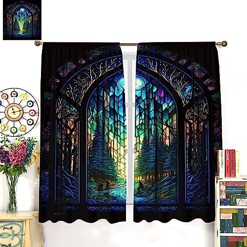Fantasy Forest Blackout Curtain 2 Panels 42x45 Inch