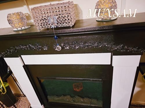Wood Appliques Long Decorative Carved Onlays 2Pcs 11x236 Inch
