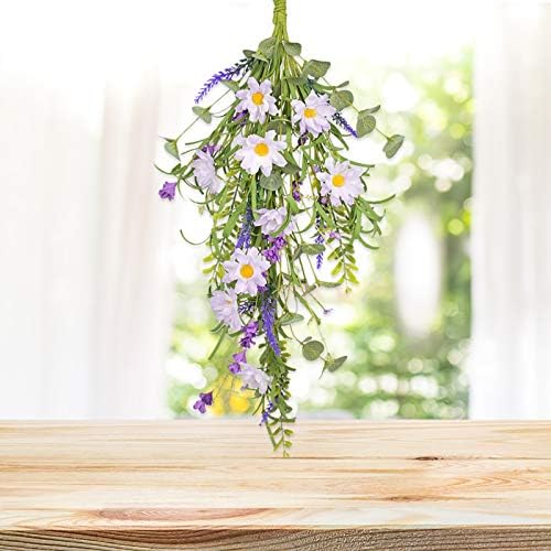 Artificial Daisy Teardrop Wreath for Front Door