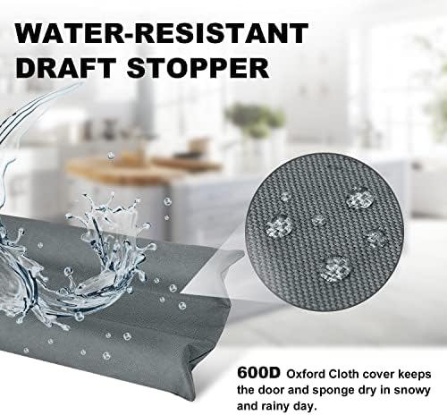 Gigbuff Cam Door Draft Stopper 30-36 Inches Gray