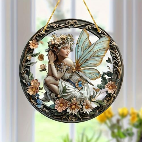 Flower Fairy Acrylic Window Decorations Elf Girl Art