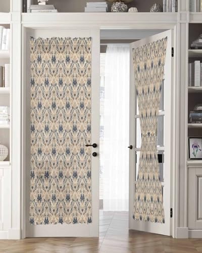 Beige Baroque French Door Curtain Panel