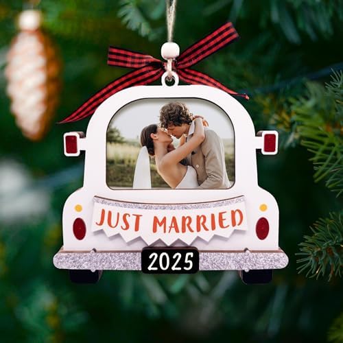 Just Married Ornament 2025 Large Picture Frame
