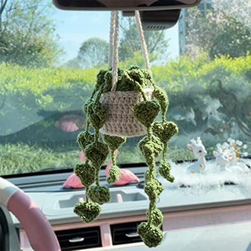 Eforcase Car Mirror Hanging Boho Flower Plant Ornament