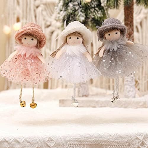 3 Pcs Angel Doll Pendants Festive Hanging Ornaments for Christmas and Holidays