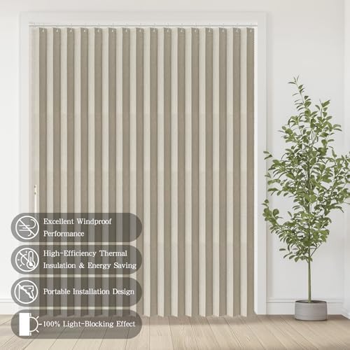 Jilron Accordian Door Curtain Blackout 1 Panel Off White