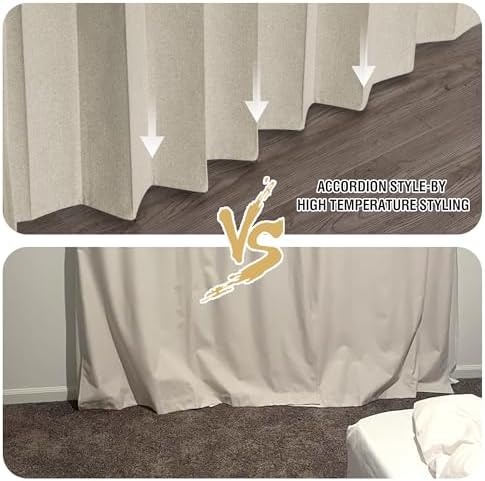 HVERSAILTEX Blackout Linen Curtain Panel 100x78