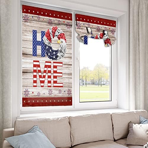 BEMIGO Door Curtains with July 4th Stars Firework Design
