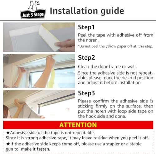 Thermal Insulated Noren Door Curtain for Privacy and Light Blocking
