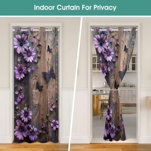 Lavender Door Curtain with Grommets 42x80 Inch