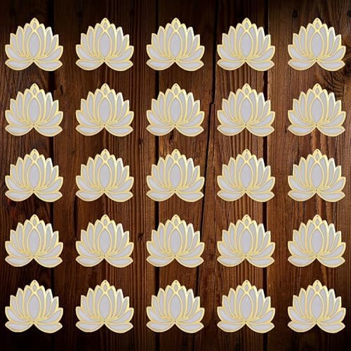 LOVENSPIRE 10 Pcs Lotus Flower Cutout Hanging Ornament Set