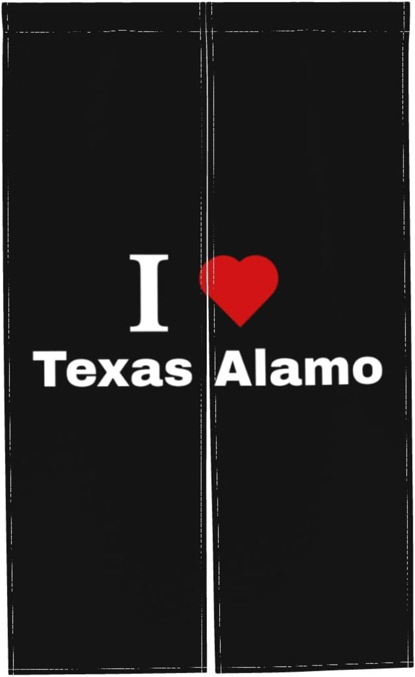 I Love Texas Alamo Blackout Curtain Panels 34x56in Door Divider