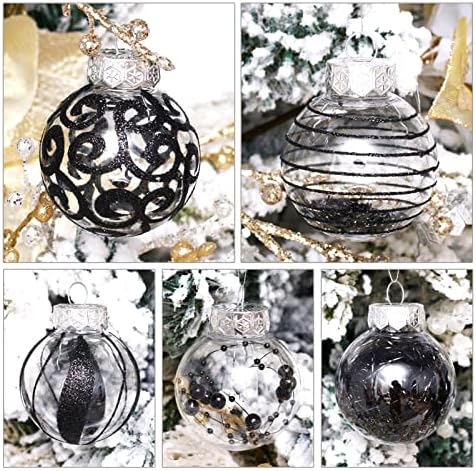 BSTCRAFT 30pcs Clear Christmas Ornaments Set