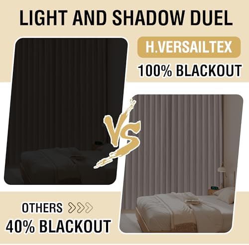 HVERSAILTEX Blackout Linen Curtain Panel 100x78