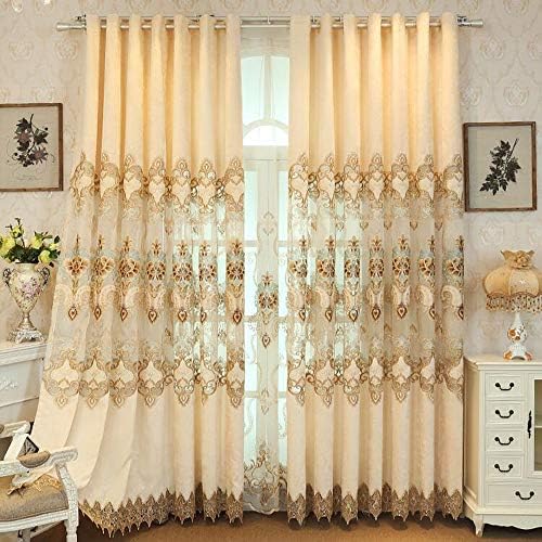 PureAqu Luxury Sheer Curtains 84 Inches for Bedroom Windows