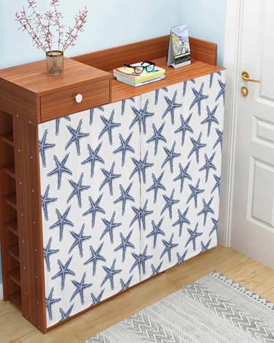 Navy Blue Starlight Self Adhesive Blackout Curtains for Windows