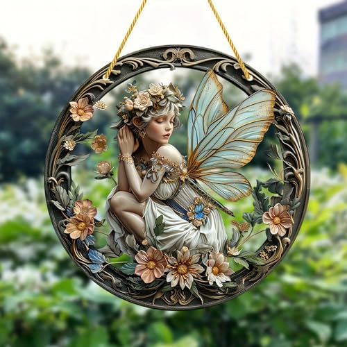 Flower Fairy Acrylic Window Decorations Elf Girl Art