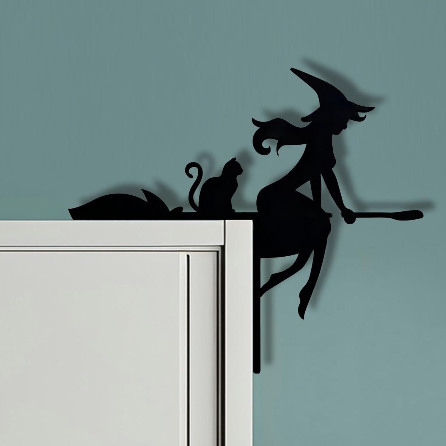 Halloween Door Topper with Spider and Witch