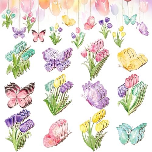 Wenqik 36 Piece Spring Decor Set Butterfly Design