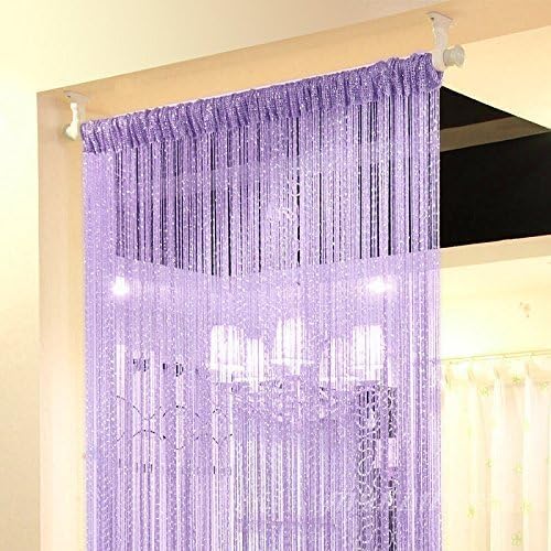1x2M Door String Curtain with Silver Tassel