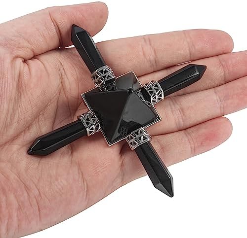 Loveliome Black Agate Pyramid Energy Generator