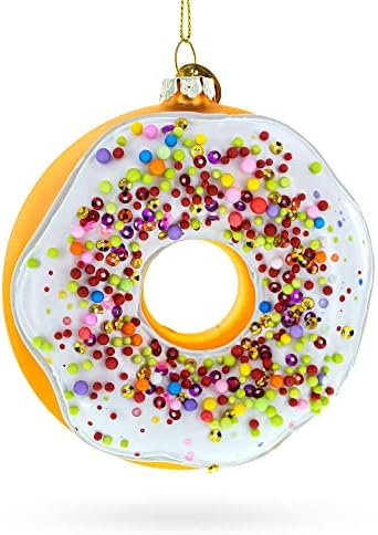 Doughnut Delight Blown Glass Christmas Ornament 1