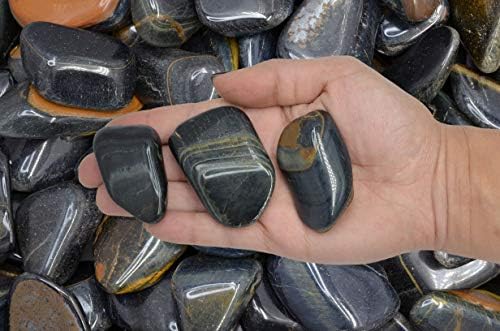 Fantasia Blue Tiger Eye Stones 12 lb Tumbled Size 9