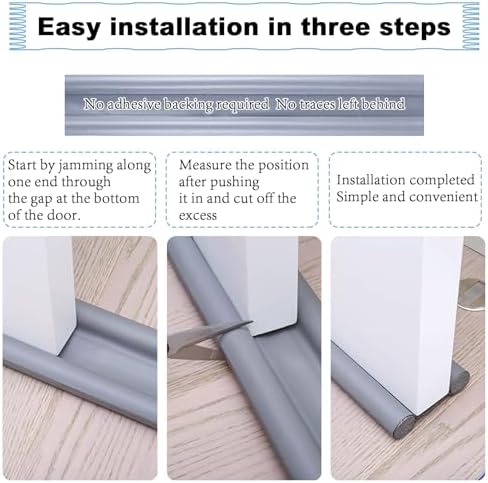 Double Door Draft Stopper 37 Inch Soundproof Windproof