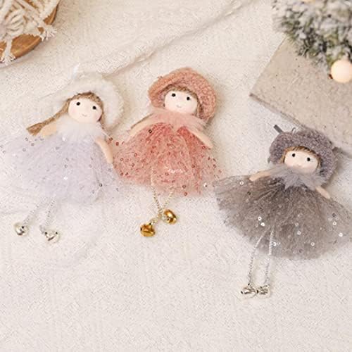 3 Pcs Angel Doll Pendants Festive Hanging Ornaments for Christmas and Holidays