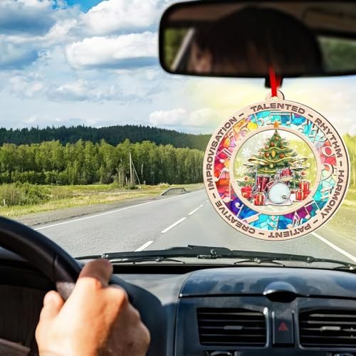 Drum Suncatcher Christmas Tree Decor for Drummers