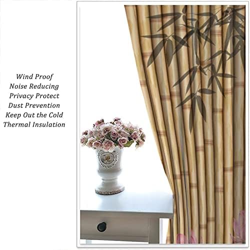 Bamboo Print Curtains for Bedroom and Living Room