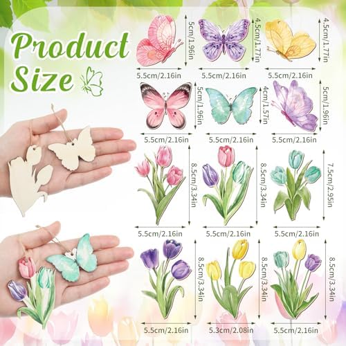 Wenqik 36 Piece Spring Decor Set Butterfly Design
